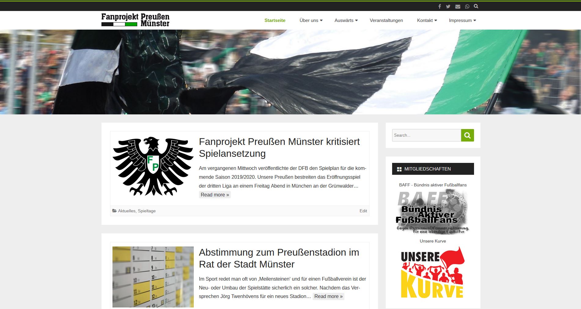 Fanprojekt Mit Neuer Website Fanprojekt Preußen Münster Ev 